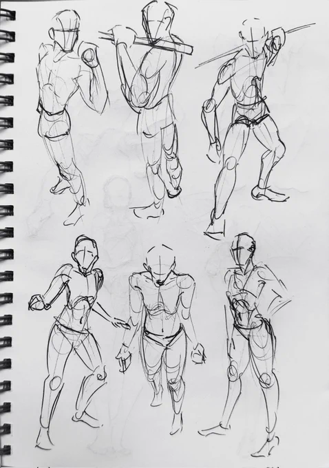 a couple quick sketches
(reference by @theposearchives) 