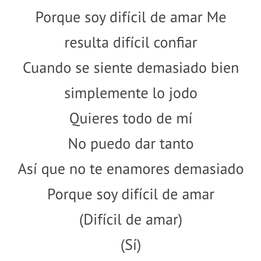 _SimpdeLisa's tweet photo. la letra de Hard to Love está buena para una lloradita https://t.co/ZsSO2NbZvL