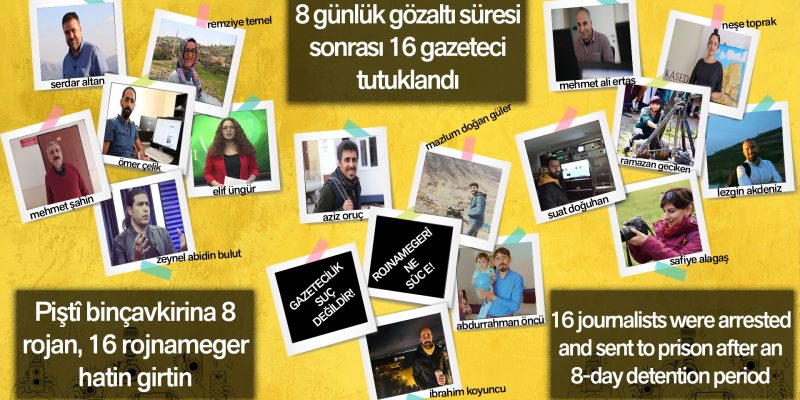 8 Haziran 2022 tarihinde Diyarbakır CBS tarafından yürütülen 2 farklı soruşturma kapsamında gözaltına alınan 22 kişi arasında bulunan 16 gazeteci, bugün itibariyle tam 100 gündür özgürlüklerinden mahrum bırakılmış durumda ... #GazetecileriSerbestBırakın 👉mlsaturkey.com/tr/diyarbakird…