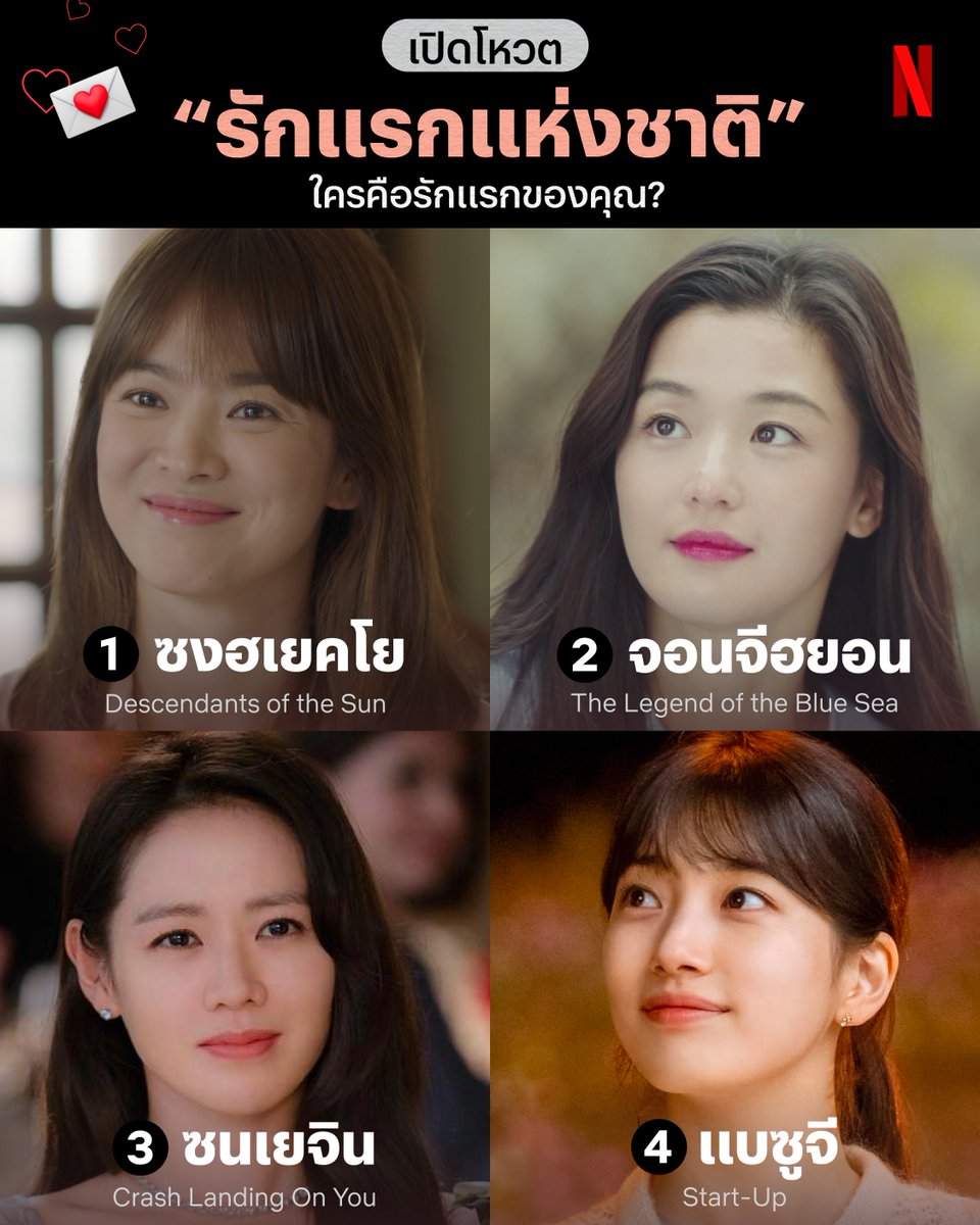 netflixth's tweet photo. “วันรักแรกแห่งชาติ” แบบนี้ 💘
รักแรกคนไหน คือเบอร์หนึ่ง เบอร์แรกในใจทุกคนกันบ้าง หย่อนจดหมายรักไว้ในกล่องคอมเมนต์ได้เลยย

#NationalFirstLoveDay #NetflixTH https://t.co/DEFZgcdR34