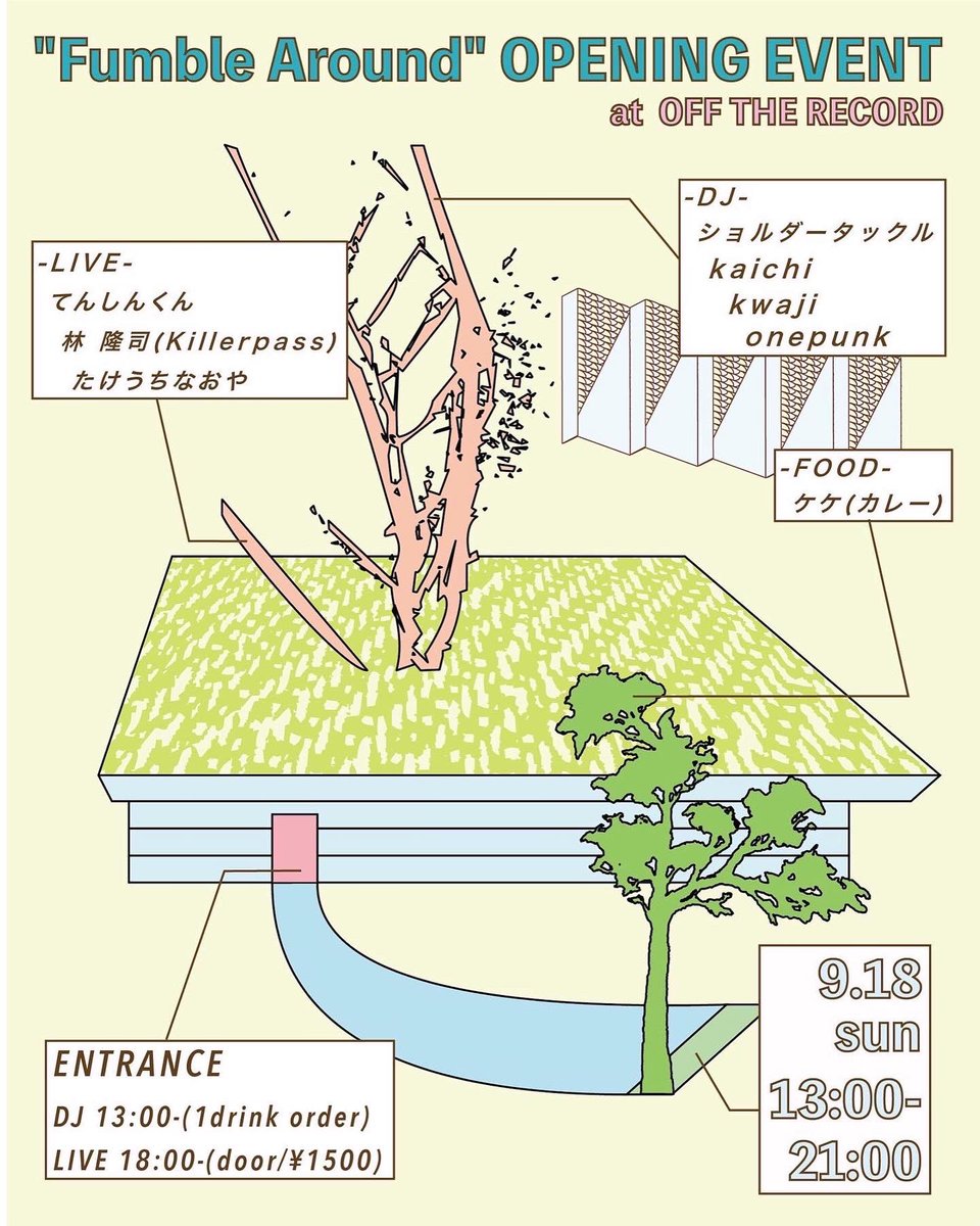 yumaszk's tweet photo. 本日9/16の17時から名古屋覚王山のOFF THE RECORD にて個展『Funble Around』始まります！
今回は絵画の他に立体作品やウォールクロス(壁掛け)と新しい作品も作ってみました。新作のTシャツも3種類つくりました。
土日はイベントもありますのでぜひお越しください！よろしくお願いします！ https://t.co/Vq30EaHN9m