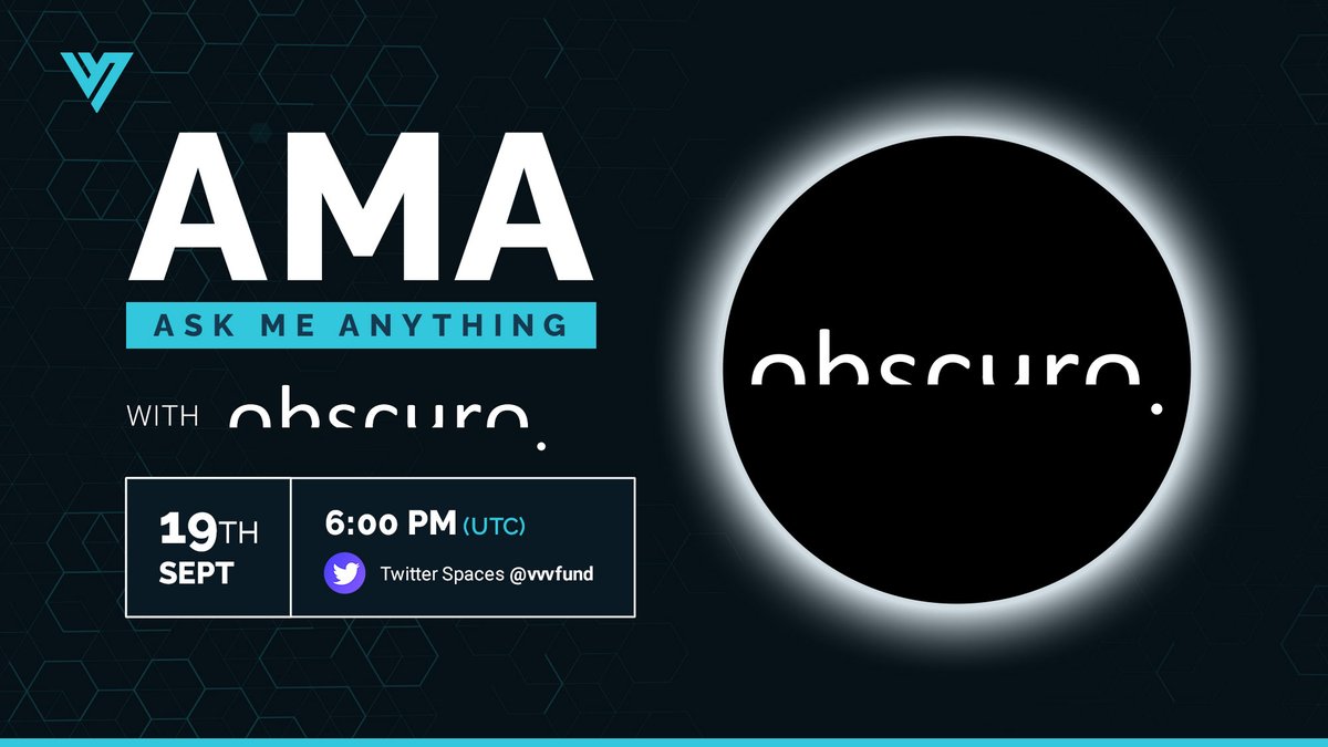 vvvdotnet's tweet photo. 👉 Concerns around user privacy remain one of the biggest problems in today’s society.
 
#Web3 project @obscuronet is working to change that. 
 
Next week, we’ll be speaking to the Obscuro team about how they’re building a privacy-first L2 on #ethereum. https://t.co/MVfOfm4ZOs