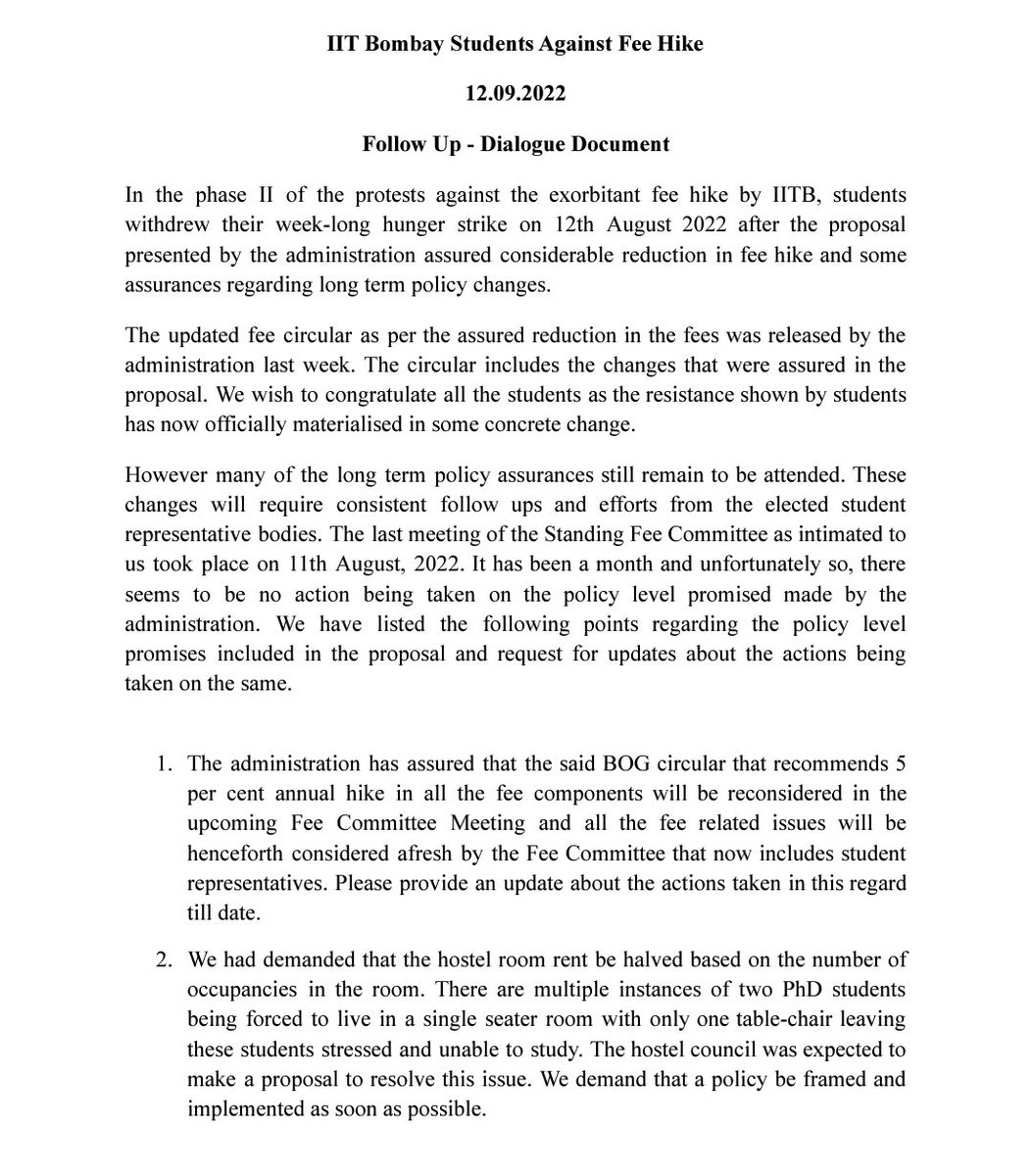 IIT Bombay Students Against Fee Hike tweet media