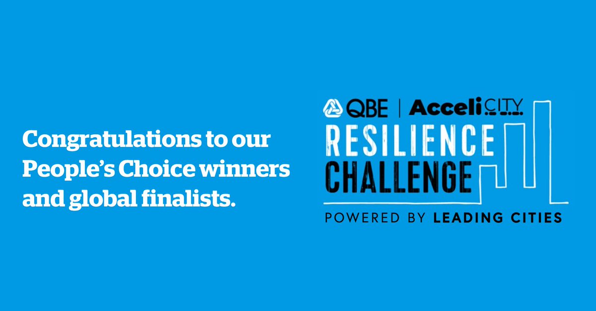 We’re excited to announce StormSeal and SAVRpak as the 2022 #QBEAcceliCITYResilienceChallenge People’s Choice Winners. They'll join fellow innovators at the #AcceliCITY finals for a chance to win 100000USD #SmartCity project funding. Read more: qbe.co/3qG6EOH