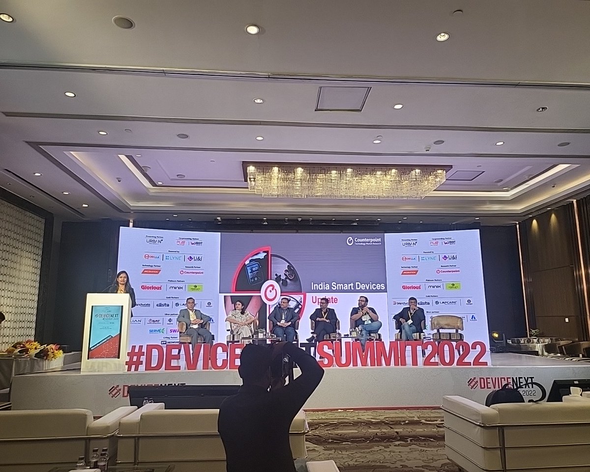 Tarunpathak's tweet photo. Colleague @anshikajain41 in action highlighting trends in some of the emerging CIoT categories in India at the #Devicenextsummit2022. 

Stat -> India has surpassed China for the first time in the smartwatch segment in Q2 2022 https://t.co/OUoE8qNvoR