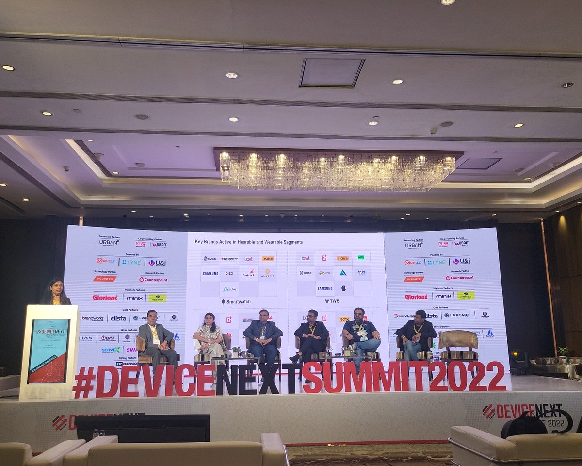Tarunpathak's tweet photo. Colleague @anshikajain41 in action highlighting trends in some of the emerging CIoT categories in India at the #Devicenextsummit2022. 

Stat -> India has surpassed China for the first time in the smartwatch segment in Q2 2022 https://t.co/OUoE8qNvoR