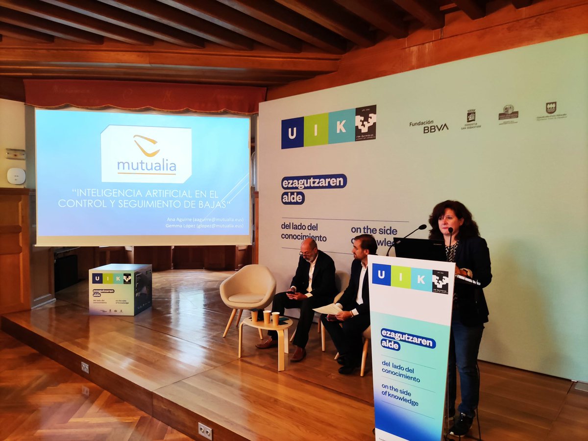 ethicsBot_'s tweet photo. Ana Aguirre e Gemma López @L75Gemma da @mutualiamutua, apresentam: "#Inteligência Artificial no controle e monitoramento de baixas"
#Health20Basque #DigitalHealth #eHealthDonostia2022
Relembro que podemos falar sobre #ética e #IA, sabe @odise_ia... https://t.co/85UxEYDod9