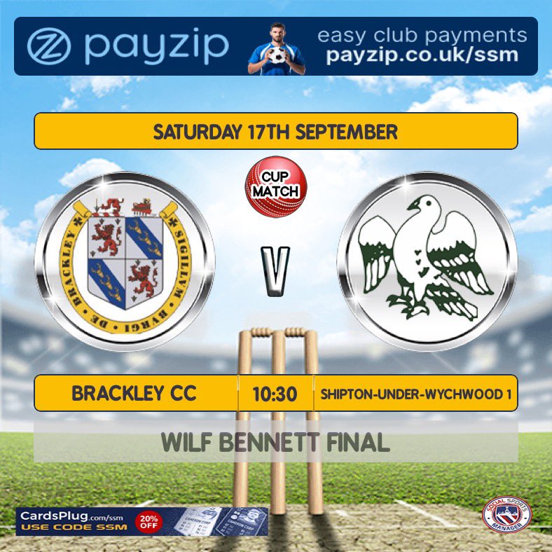 Brackley CC (@brackleycc) on Twitter photo Our season isn’t over yet!
Tomorrow the Twenty20 team travel to the stunning <a href="/wormsleycricket/">Wormsley Cricket</a> to take on <a href="/SUWCC/">Shipton-under-Wychwood CC</a> in the Wilf Bennett cup final, 10:30 start.
Can’t make it? Fear not, as the match will be live-streamed with commentary! You can watch here:
youtube.com/channel/UCLjz2… Our season isn’t over yet!
Tomorrow the Twenty20 team travel to the stunning <a href="/wormsleycricket/">Wormsley Cricket</a> to take on <a href="/SUWCC/">Shipton-under-Wychwood CC</a> in the Wilf Bennett cup final, 10:30 start.
Can’t make it? Fear not, as the match will be live-streamed with commentary! You can watch here:
youtube.com/channel/UCLjz2…