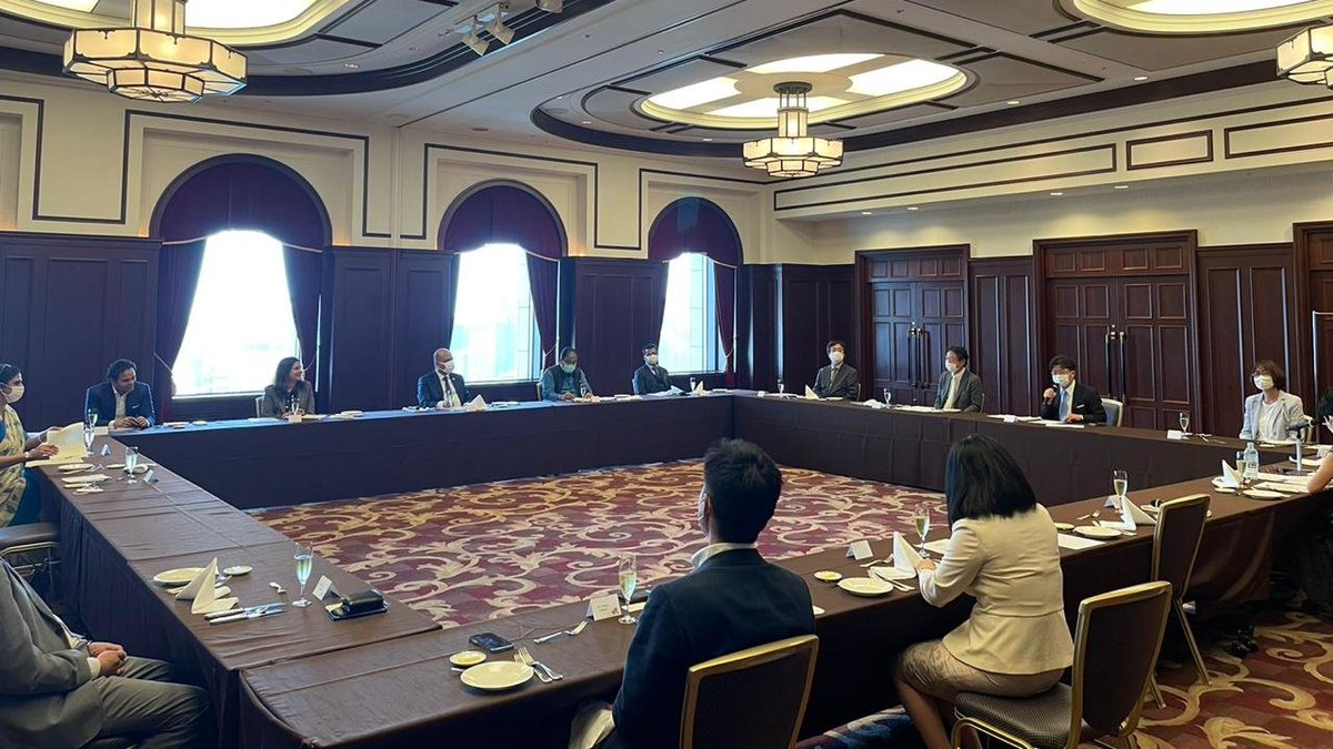 AnantaAspen's tweet photo. MP's from #japan and #india discussed many avenues of collaboration in #Tokyo #QUAD #cybersecurity #indo-pacific, R&amp;D, #digitialisation &amp; #genderequality. Regular, high level exchange of views amplify convergence in the #bilateral strategic landscape. https://t.co/NQs4c5gINs