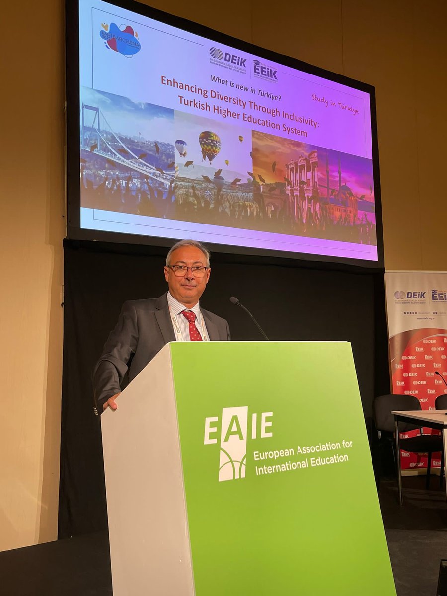 GunerGursoy's tweet photo. We have introduced the developments and potentials in the panel of What is New in Turkish Higher Education @TheEAIE #EAIE2022 @okanedu @deikint #STUDYINTURKEY #Turkey https://t.co/3hMI42hNMU
