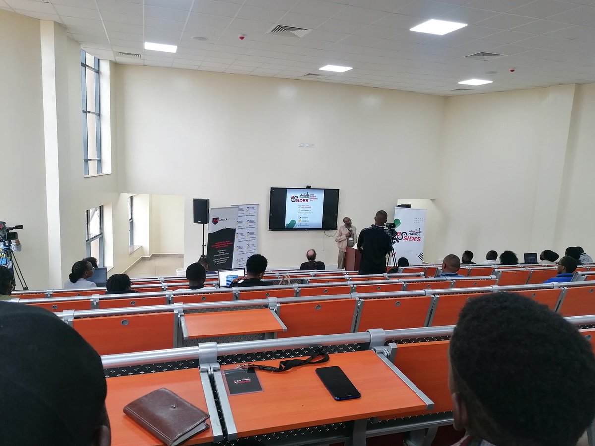 muchilwa's tweet photo. Prof. wamuyu from @ExperienceUSIU sharing nuggets of wisdom during @BSidesNairobi #BSidesNairobiCon2022 . We are on and live https://t.co/TWCIwf6DSm