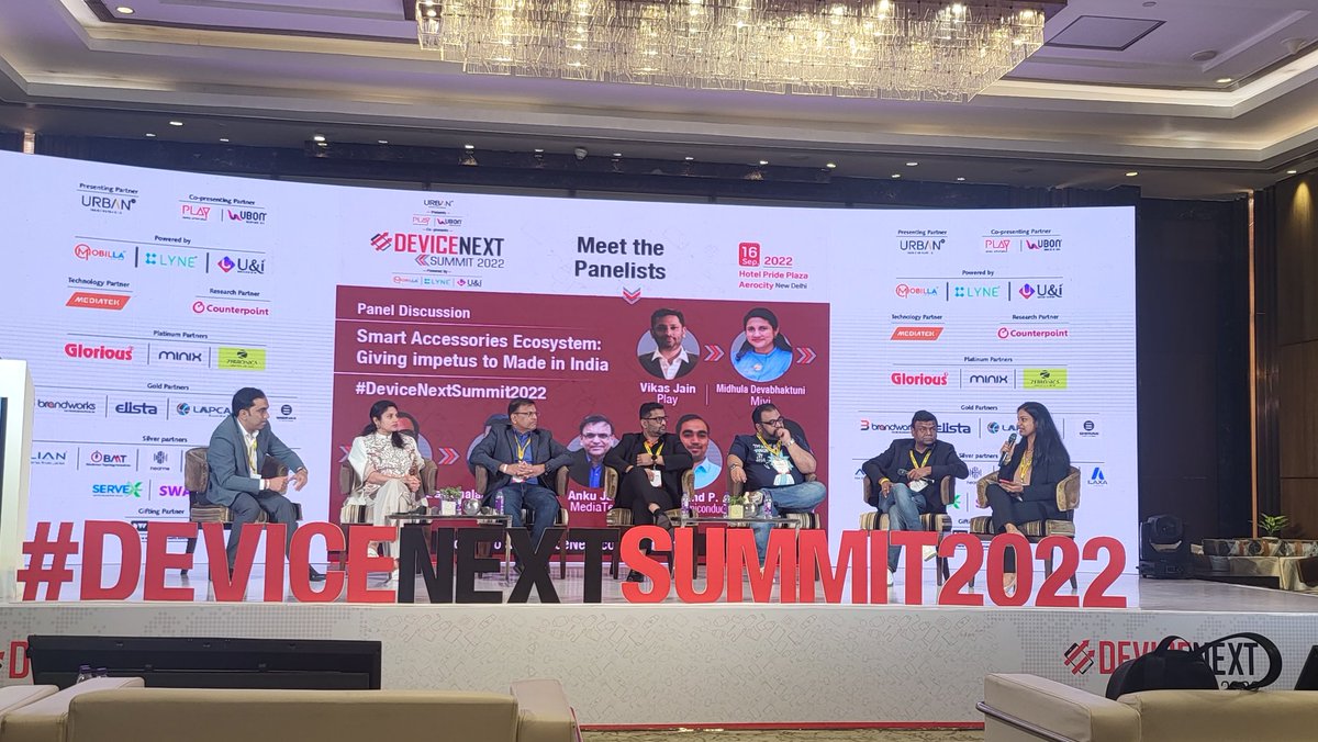 Tarunpathak's tweet photo. "Chipset design ans evolving use cases are the two areas we keep an close eye wrt wearables and drives our discussions wrt innovation" Anku Jain @MediaTekIndia #Devicenextsummit2022 https://t.co/GKtIsJ6pJJ