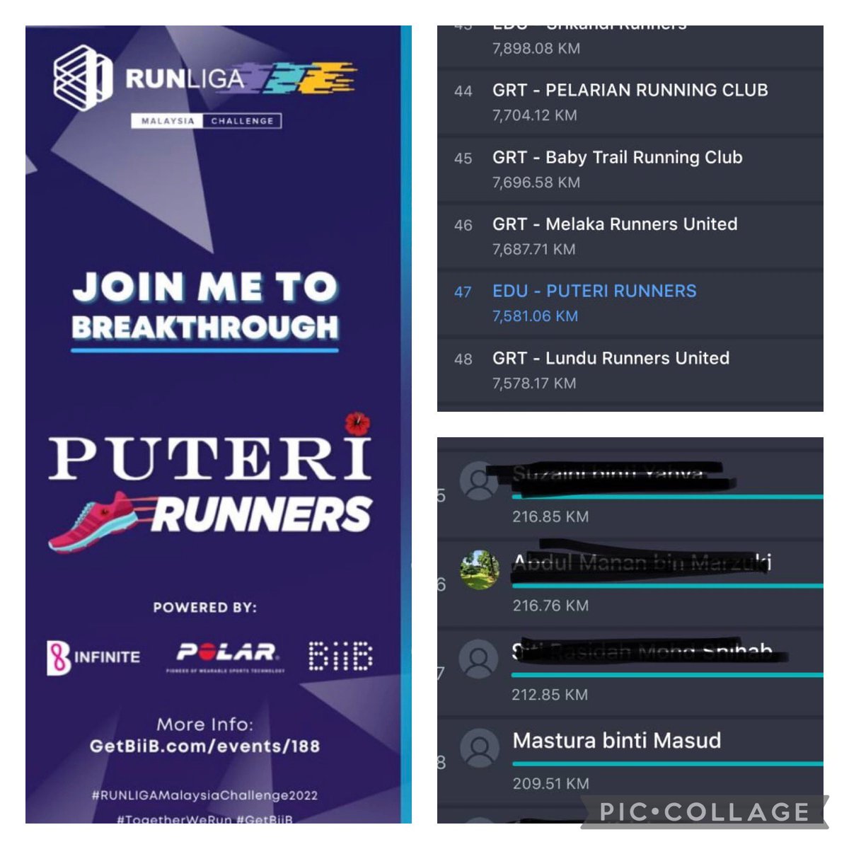 MasturaMasud's tweet photo. RunLiga or RunGila? 🫢I got up this morning to do 12km but ended up doing 21km. Becoz the Race ends today & my team ranks 47. We are trying very hard to close the gap with our rivals by collecting mileages! 🏃♀️#running #rivalry #RunLeague https://t.co/AV2VH8Lwvf