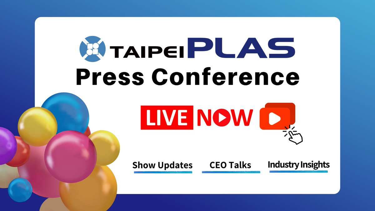 PlasTaipei's tweet photo. TaipeiPLAS 2022 Press Conference & CEO Panel
Live Streaming
▎Watch on Youtube ➤ https://t.co/pQMZIkctj9
▎Venue: Room BC, 2F, Taipei International Convention Center
#TaipeiPLAS
#ShoeTech https://t.co/LLwpGN54BN