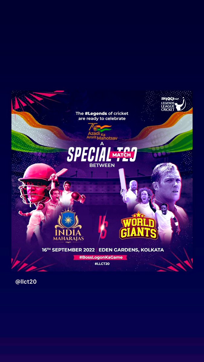 sreesanth36's tweet photo. #LLCT20 starting today. Are you ready! 

@llct20 #llct20 #BossLogonKaGame #LegendsLeagueCricket. https://t.co/wdZoszAYAw