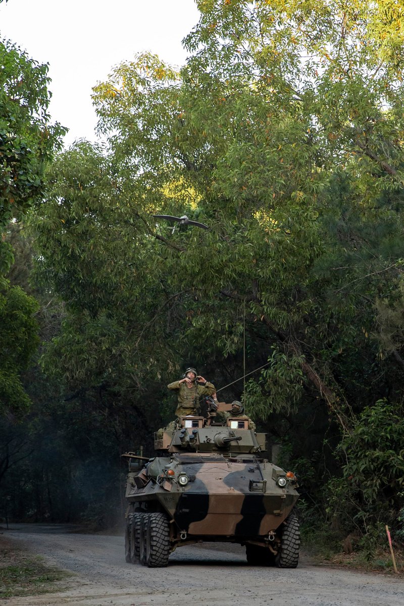 AustralianArmy's tweet image. #AusArmy soldiers from the 2nd/14th Light Horse Regiment recently partnered with @MrfDarwin for Exercise Regional War Fighter where they focused on using armoured vehicles in jungle terrain 💥⛰️🌊 

#ReadyNow