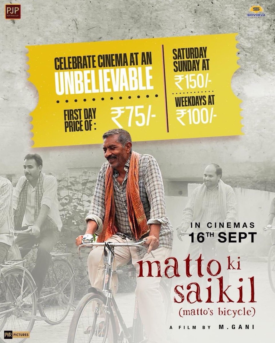 HityaFlop_MW's tweet photo. Celebrate Cinema and watch the heart-warming tale #MattoKiSaikil starring #PrakashJha at pocket-friendly prices.
@PJP_Online @prakashjha27 #ShivDevaFilms @PicturesPVR https://t.co/Z5j4FpLTeY
