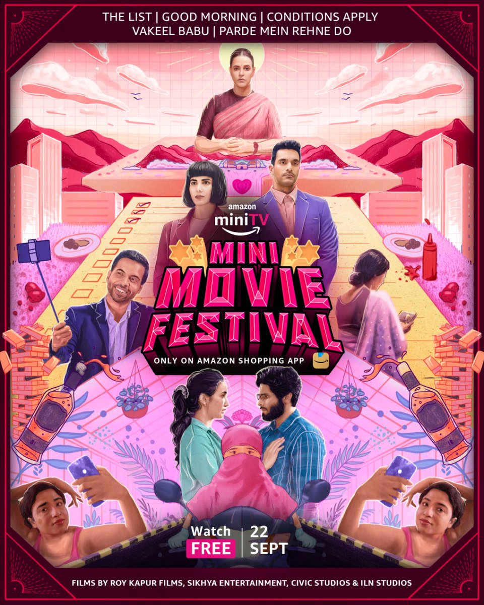 MINI MOVIE FESTIVAL ON AMAZON MINI TV... An epic milestone... #AmazonminiTV announces its maiden #MiniMovieFestival... A bouquet of 5 short films... Leading production houses... Featuring a stellar cast... Premieres together on 22 Sept... Trailer: youtube.com/watch?v=IG0dSx…