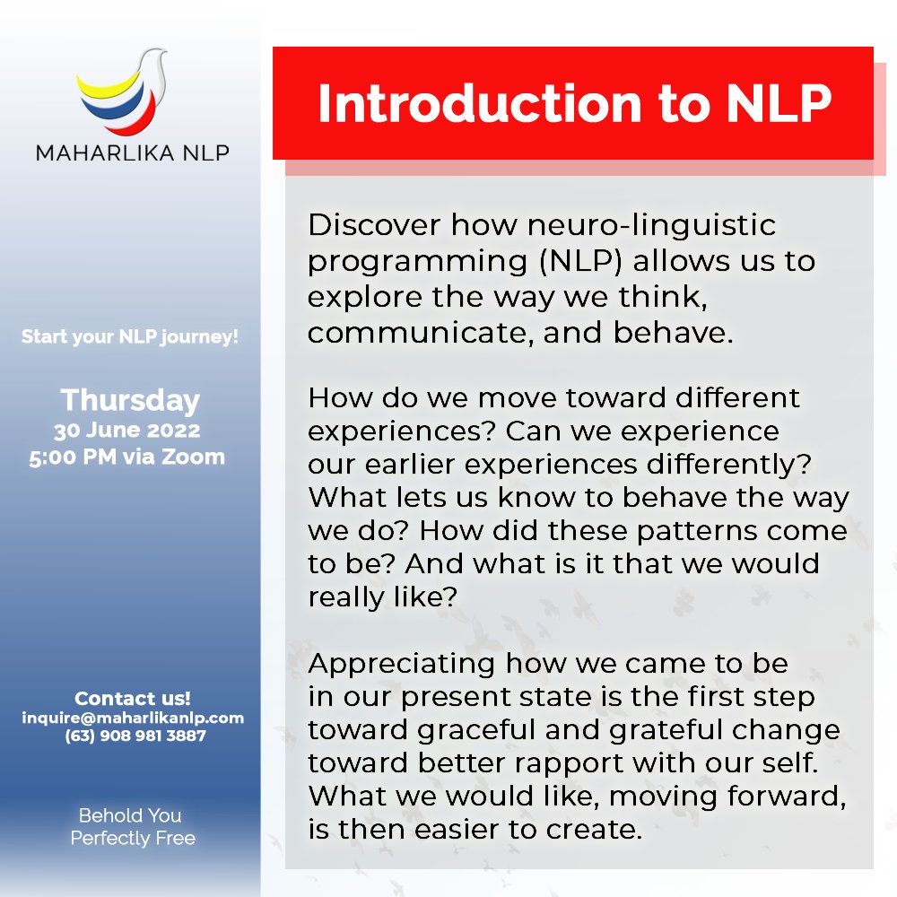 MaharlikaNlp's tweet image. Anyone is welcome for a free Intro to NLP session! Join us for our next Introduction to NLP workshop tomorrow, 17 September 2022, at 9:00 am Philippines time. #MaharlikaNLP #MNLP #IntroToNLP #changework #NLP