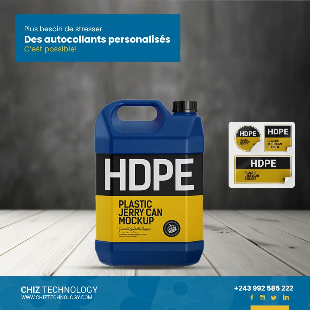 ChizTechnology's tweet photo. Faites des étiquettes personnalisés pour votre business. 
Optez pour la qualité ; choisissez CHIZ TECHNOLOGY #sticker #printing #branding #business https://t.co/k8iDeGdZg1