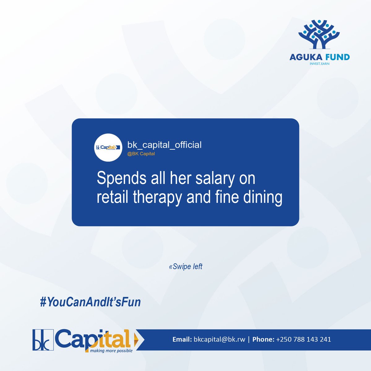 bk_capital's tweet photo. So She is aโฆ?
Letโs assemble here and settle this once and for all!
#SheIsA10 #HeIsA10
#YouCanAndItsFun
#AgukaTrustFund #AgukaFund #Investment #MoneyMatters #BKCapital #BKGroup #InvestingForOurFuture #AchieveFinancialFreedom https://t.co/vq4SGB6CXD