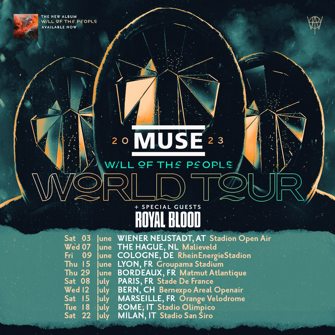 museband's tweet photo. Tickets for #WillOfThePeople European dates are on sale now!
France is on sale next Thursday 10am local.
https://t.co/PMSnJl03PN https://t.co/f158IK8ne4