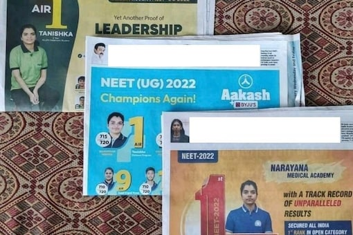 news18dotcom's tweet photo. Whose Topper? Coaching Institutes in Ad War to Grab Credit for Producing #NEETAIR1
Read Here: https://t.co/Ijs6oaRcUH https://t.co/HEKfWxmgvm