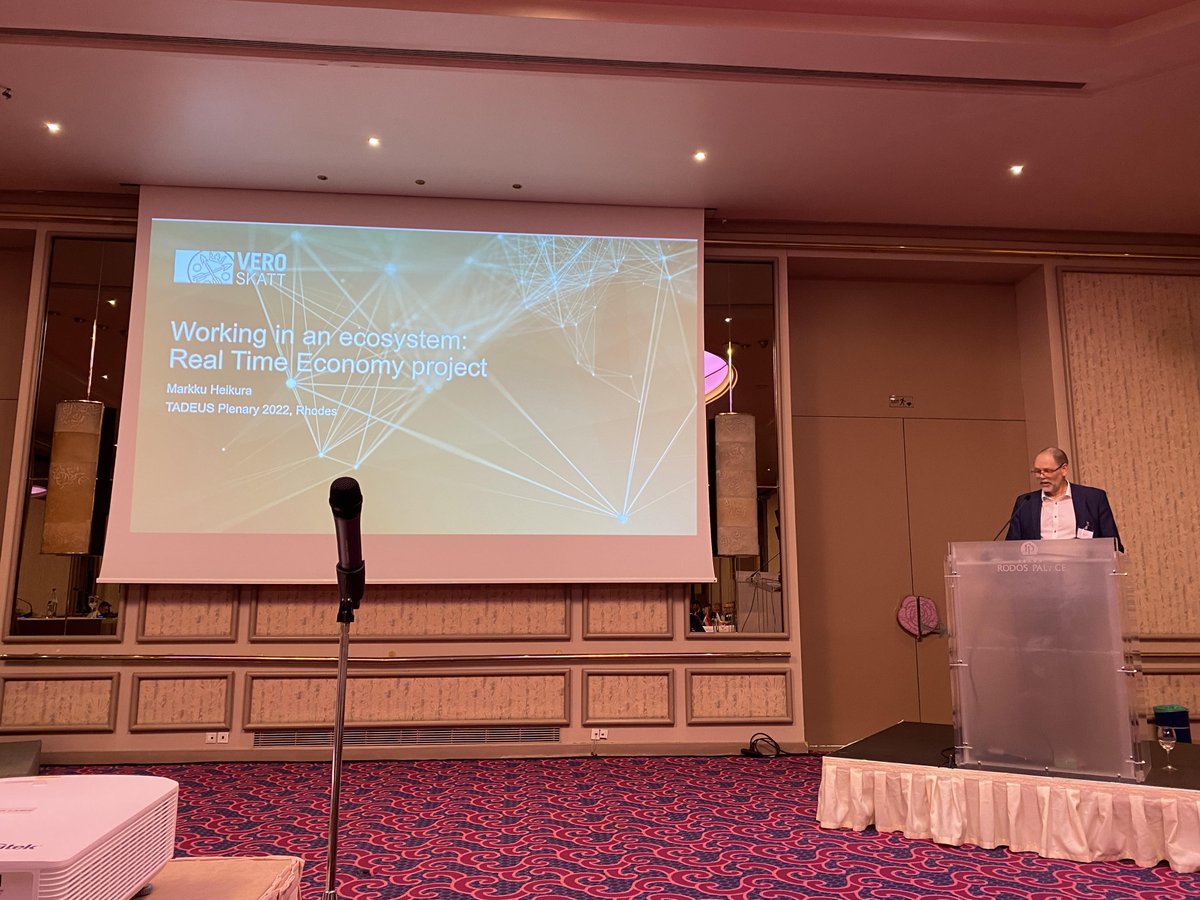 Director General <a href="/HeikuraMarkku/">Markku Heikura</a>:  Tax administrations need to work in ecosystems nationally and internationally: The border between the tax administration and the taxpayer should be blurred and taxation should be a natural part of digital business processes. #TADEUSplenary2022