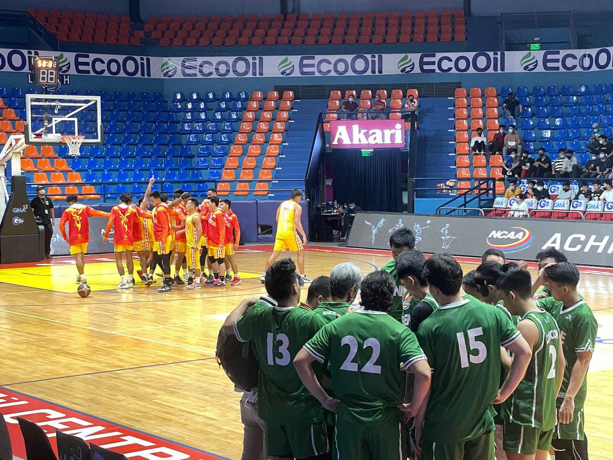 TheBenildean's tweet photo. NOW: The #BenildeBlazers are set to compete for their second win of #NCAASeason98 as they battle the San Sebastian Stags. | via Jade Clarito https://t.co/a69tDz7x31