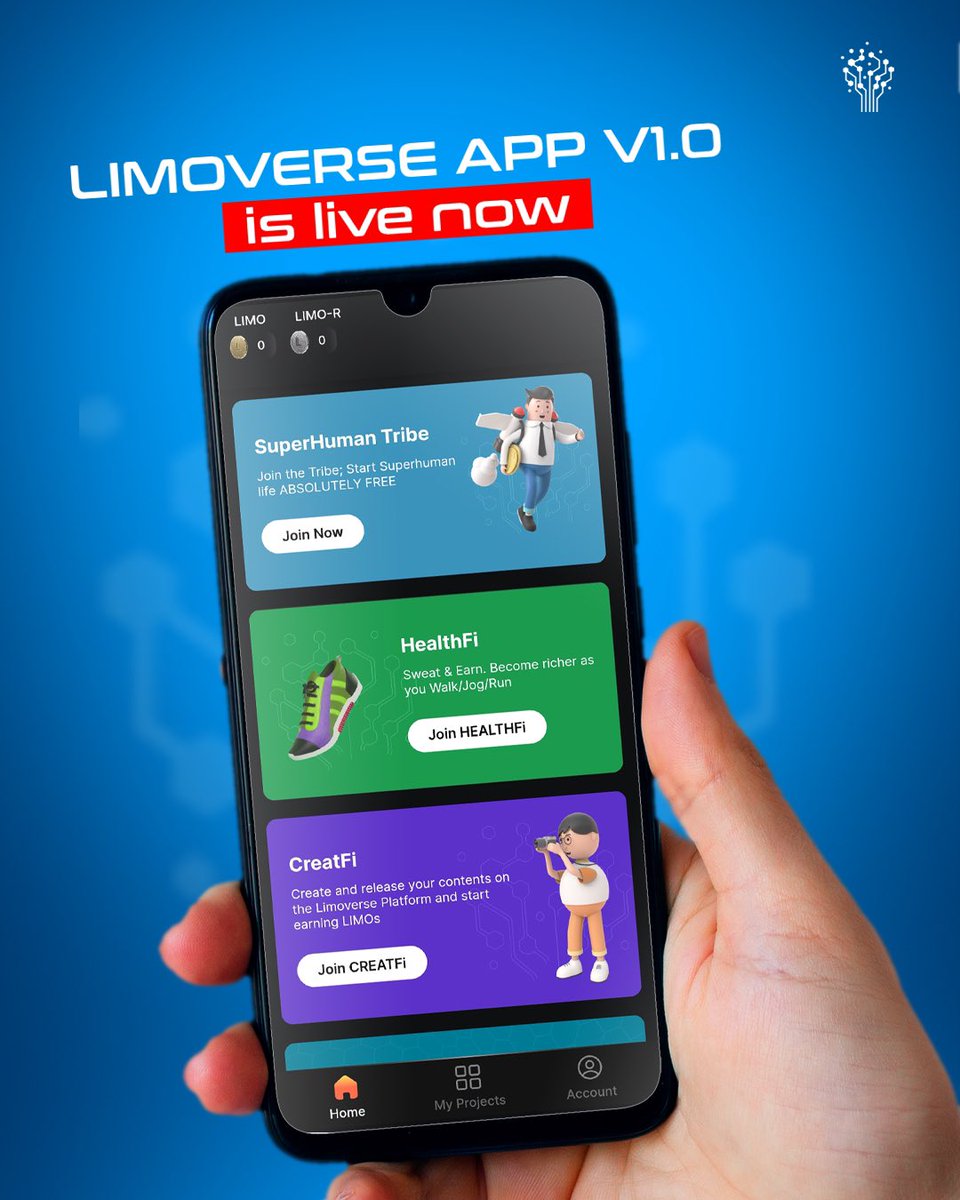 limoverseglobal's tweet photo. #Limoverse app V1.0 is live with limited features. Download the app now, join Limoverse and share this message with people who are passionate about #wellness and #fitness and earn 10Limo tokens. https://t.co/ePphE3UuU6 #Move2Earn #EthereumMerge #Web3 #Metaverse #wellnesseconomy https://t.co/r1lATcBc1H