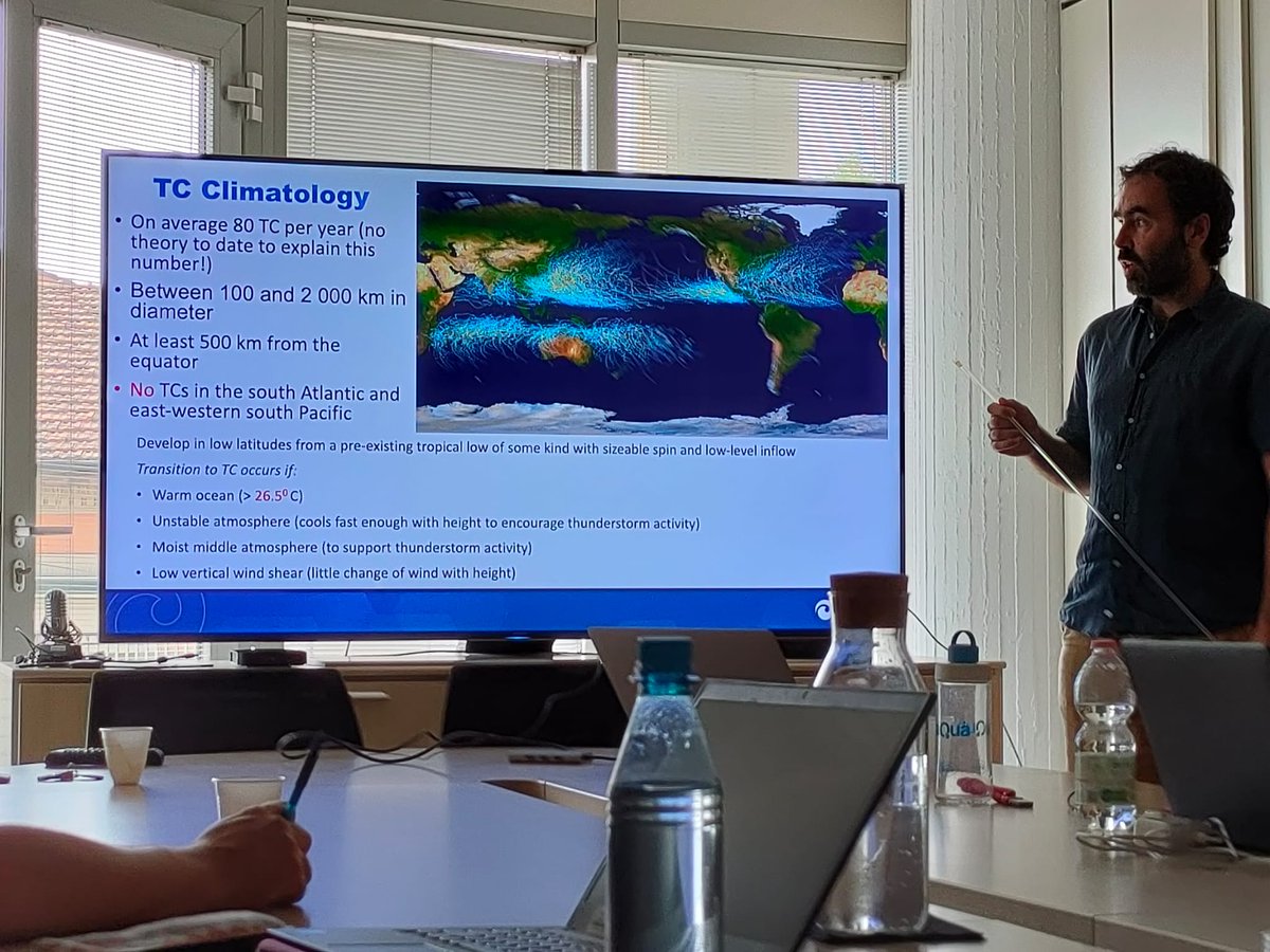 WaterWageningen's tweet photo. On Wednesday a delegation of WSG PhDs went to the headquarters of @CmccClimate Simulation and Prediction division in Bologna to learn from #climatemodelers and to have an idea of the science behind climate input data that we use daily. Great way to bridge knowledge gaps! #PhDweek https://t.co/QQ2t69G7iv