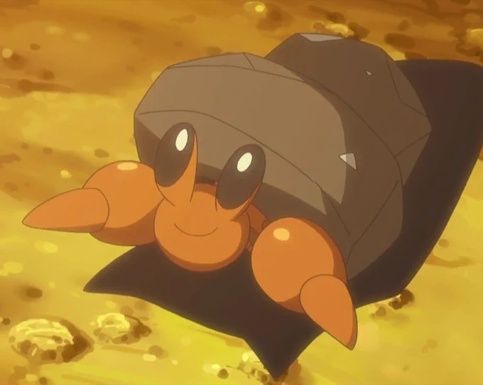today's lil' dude of the day is dwebble from the pokemon series!! 