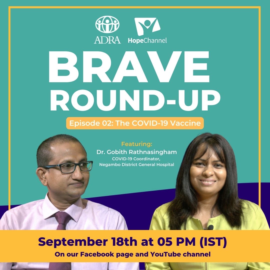 Join us this upcoming Sunday at 5 PM for the second episode of the BRAVE Round-Up series. On this episode we will be joined by Dr. <a href="/GobithR/">Gobith🩺</a> (COVID-19 Coordinator of the Negambo District General Hospital) and we will be discussing about the #COVID19 vaccine.