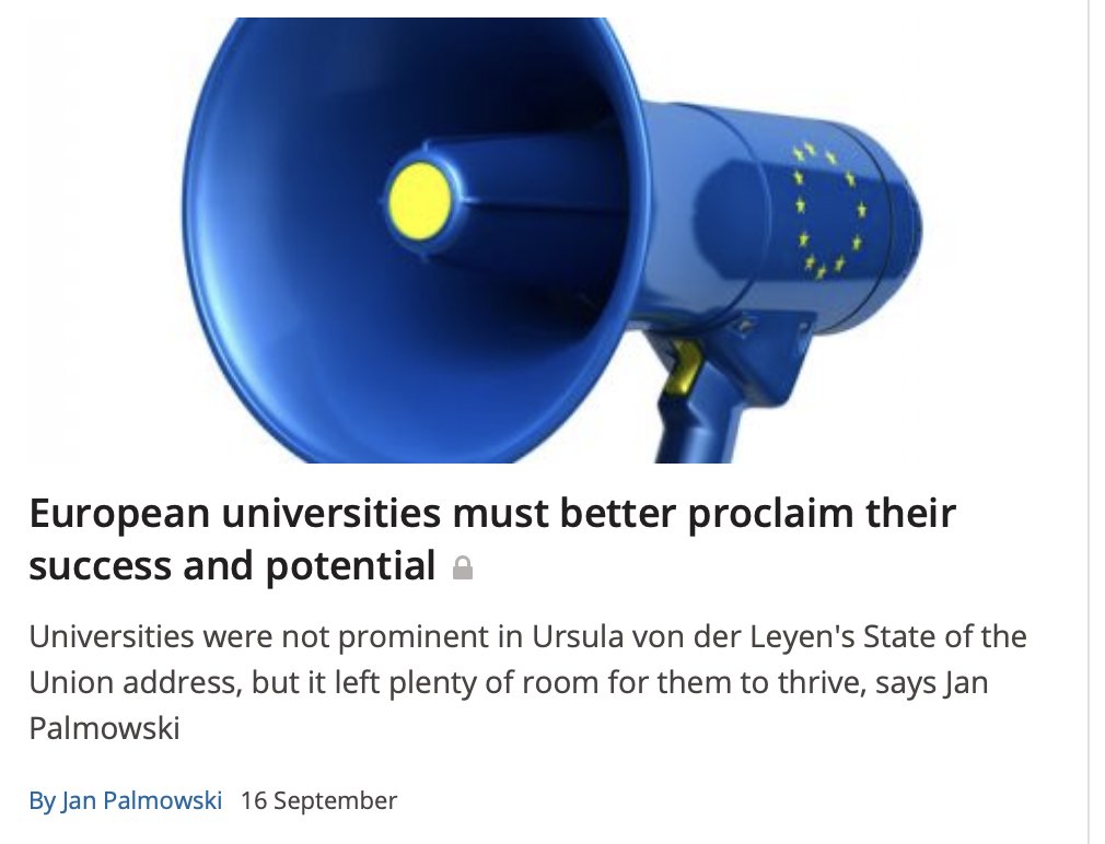 In her #SOTEU address @vonderleyen emphasised the need for paradigm shifts in how we live+work+produce: this requires Universities and their unique capacity for interdisciplinary enquiry in research and education! See my analysis in @timeshighered 👉bit.ly/3UcSRNd