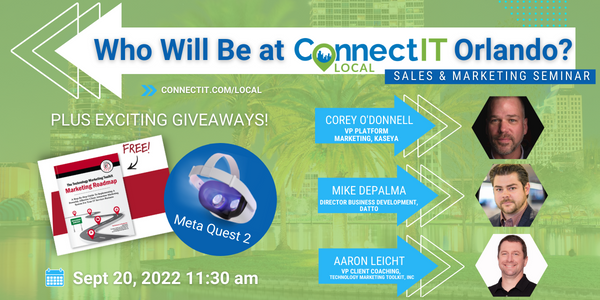 MSPInsider_DACH's tweet image. Join us on September 20 for #ConnectIT Local&apos;s Sales &amp;amp; Marketing Seminar and gain insight from the IT industry&apos;s most impactful solutions including Powered Services Pro and Technology Marketing Toolkit, Inc! Register now: dattomsp.co/3LjmWXe
#ConnectITLocal #salesandmarketing