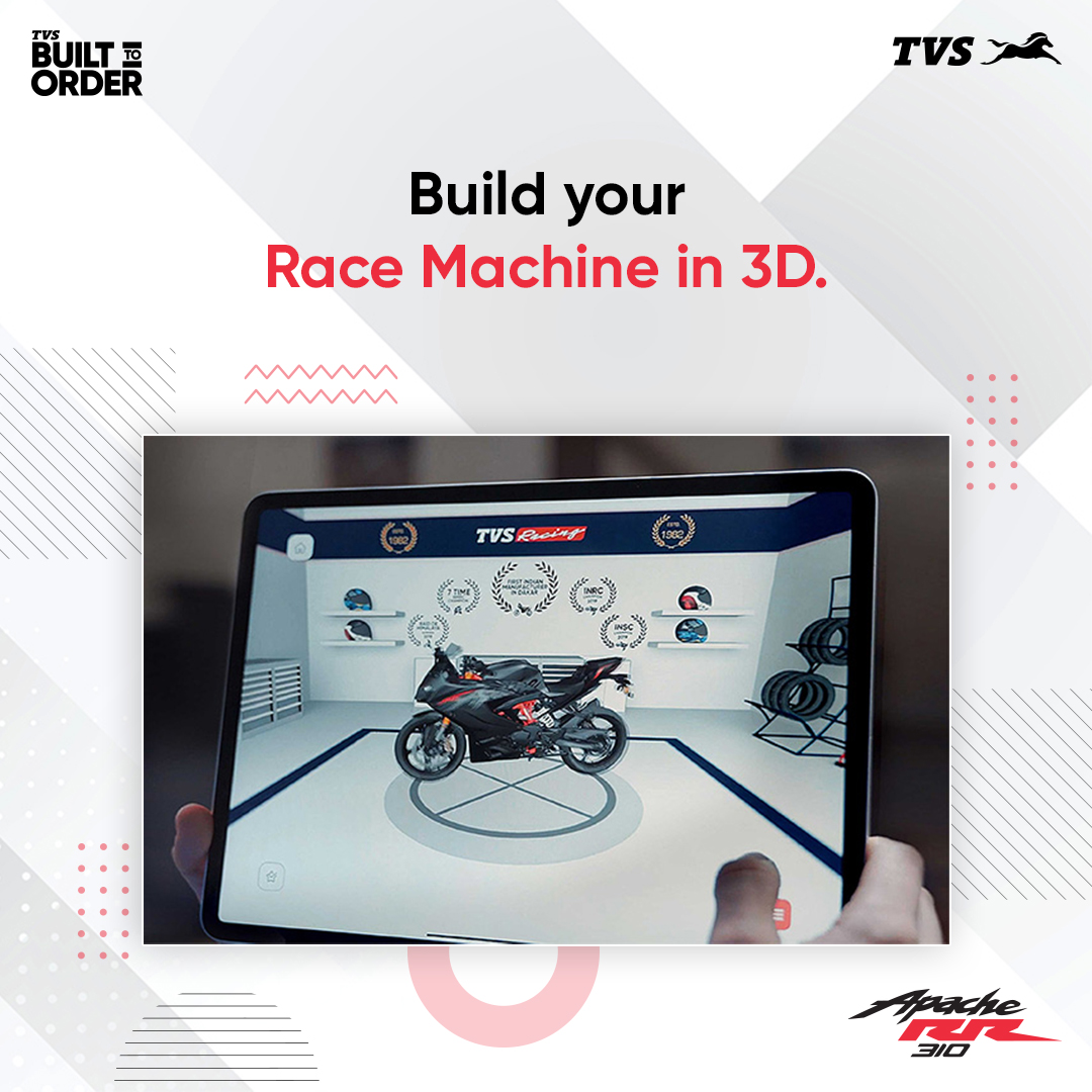 TVSApacheSeries's tweet photo. Customise, view and book your TVS Apache RR310 from the comfort of your home, with the TVS ARIVE App!
#TVSBTO #BeUnique #BuiltToOrder #TVSApacheSeries #TVSApacheRR310 #TVSMotorCompany #TVSRacing #RR310 #ARIVE #TVSARIVE https://t.co/fmQidRlOSE