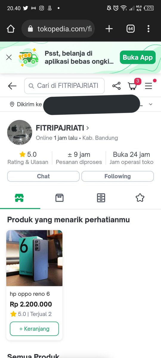 TWITTER PLEASE DO YOUR MAGIC  
✨A thread penipuan dan TEROR COD✨

First time bikin thread maapin ya klo ada salah. Jadi ceritanya ayah gua beli hp kan lewat Tokopedia dan gua gatau kalo ayah gua beli hp bru, tau pas paketnya dateng dan trnyata isinya bukan hp malah stapler.