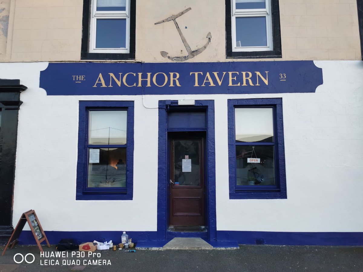 PortTrust's tweet photo. Our community owned Anchor Tavern is getting a facelift thanks to all our volunteers. The paintwork is almost complete and we will soon be replacing a refurbished and illuminated anchor sign to brighten up the Port and remind visitors that we are open every day. Live music too. https://t.co/nsrF2hQwKZ
