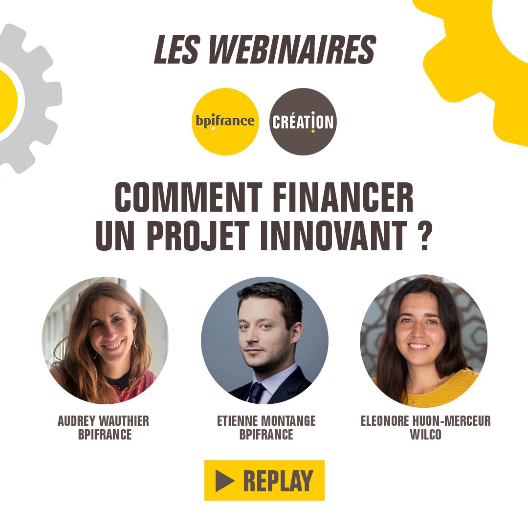 📺 Le replay du #webinaire sur les solutions de financement d'un projet de création et de développement d'une entreprise innovante est disponible ici 👉 youtu.be/-nf3bigzLLc
#Entrepreneuriat