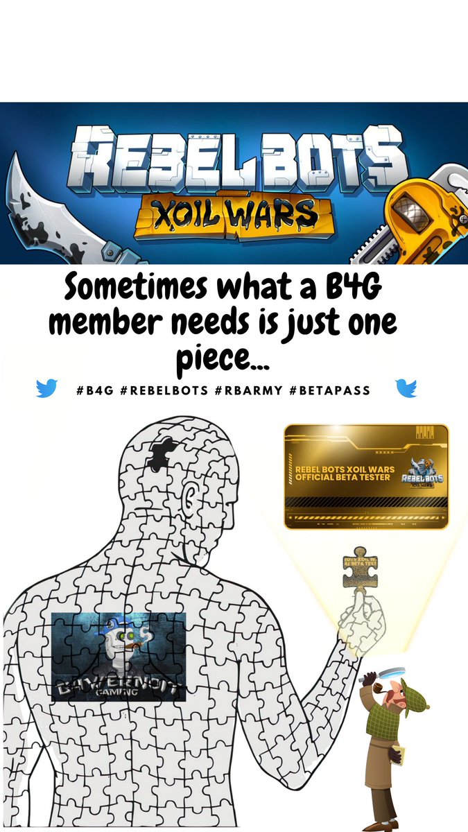 4LCLockharT4LC's tweet photo. Enter this quoted from @REBEL_BOTS #RBArmy for another chance to win #BetaPass🦾🦾🦾
#B4G #XoilWars $RBLS
@emanTzy_09 https://t.co/SWx8qWW6PG