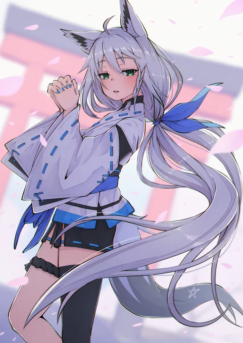 #絵フブキ #絵柄が好みって人にフォローされたい 白上さんを描きましたー。フォロー&RTをしてもらえると助かりますー。してもらえないと助かりませんー。 