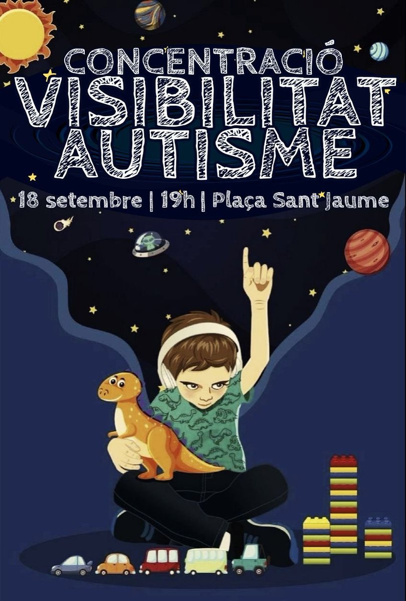 Concentració visivilitat autisme
18 de setembre a les 19h a plaça de Sant Jaume