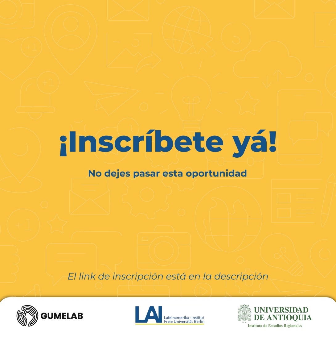 _GUMELAB's tweet image. 🌎Wir organisieren einen Workshop mit @UdeA (Medellín 06.-07.10.) zu #digitalenMethoden &amp;amp; #Telenovelas.

Zum Programm: ow.ly/zqfI50KHIFk
Zur Anmeldung: ow.ly/xpvg50KHIFj

@abdalajr @Icei_Uchile @URosario @Uniandes @ufg_oficial @unisabana @UExternado @FU_Berlin