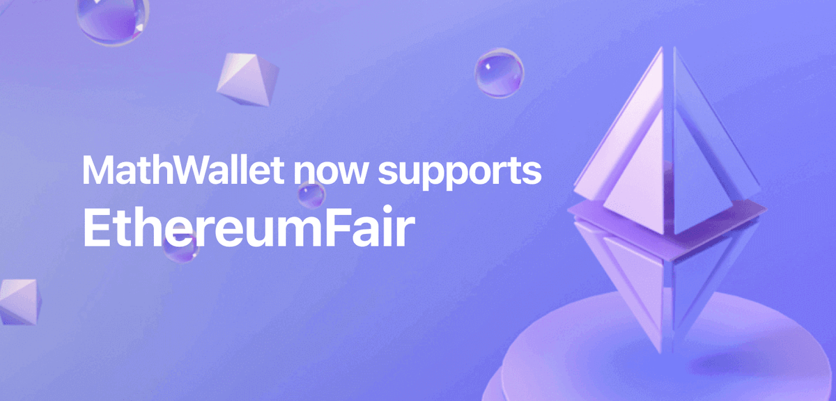 MathWallet's tweet photo. 🚀MathWallet now supports EthereumFair @EthereumFair !

User guide: https://t.co/LDUvKwIAjP

Open your MathWallet, you may:

❤️Switch to EthereumFair
☑️Create or Import wallet
📩Transfer &amp; Deposit
💪Access dApp

#EthereumFair https://t.co/4CjUCa539A