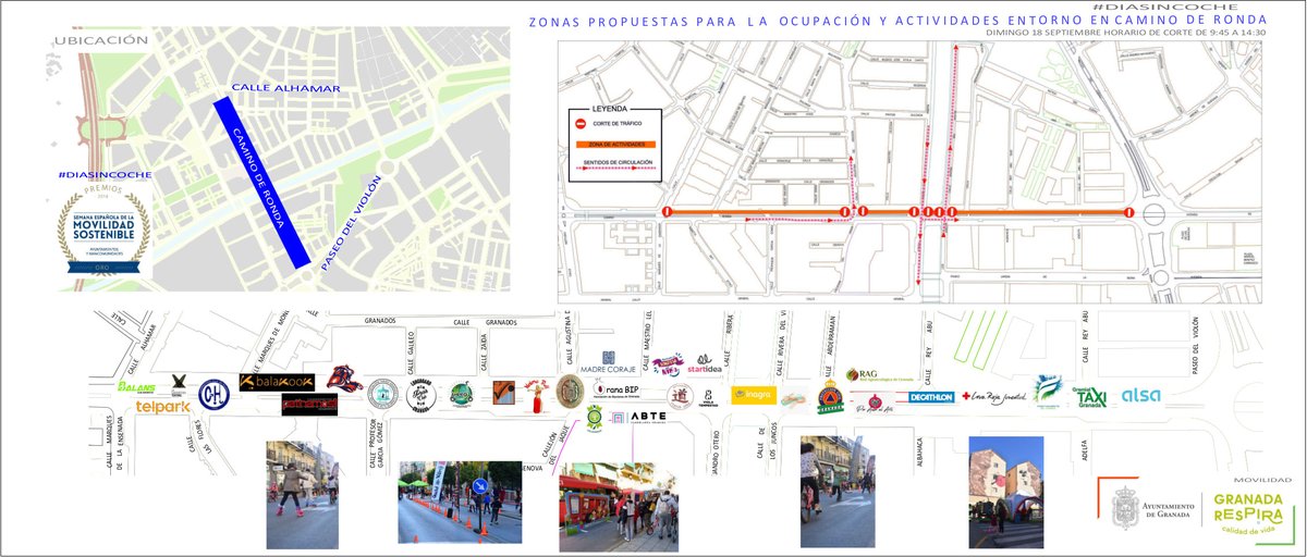 🚶🏻‍♂️🚴🏻‍♀️🛴🚌🚕 #DíaSinCoche en Camino de Ronda el domingo 18 de septiembre, con actividades culturales, lúdicas y deportivas. #SEM2022 movilidadgranada.com/articulo.php?i…