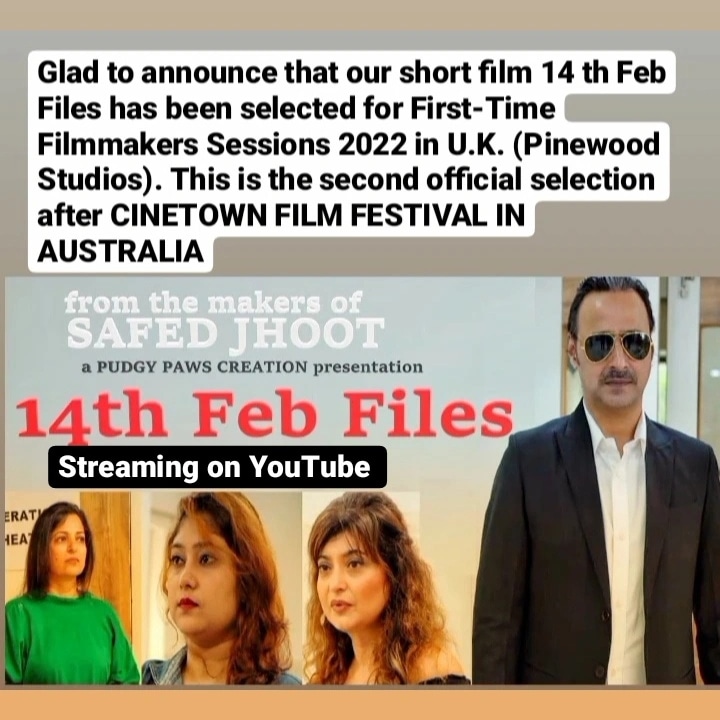 anukarans's tweet photo. Glad to announce that our short film 14 th Feb Files has been selected for First-Time Filmmakers Sessions 2022 in U.K. (Pinewood Studios). This is the second official selection after CINETOWN AWARDS IN AUSTRALIA
Click to watch: https://t.co/t1mEWmJAtr
#ShortFilm #uk #Australia https://t.co/8qR2K4jQCy