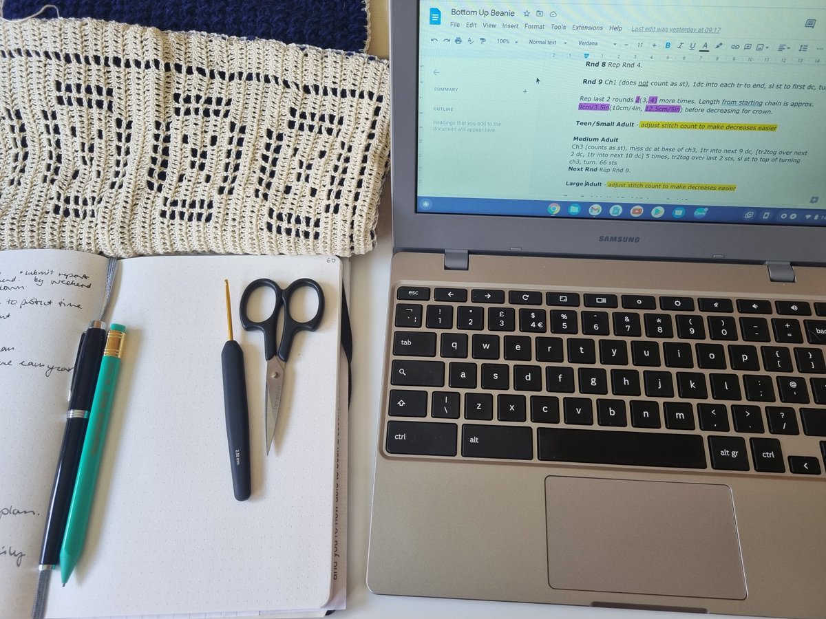 Artisan_Crochet's tweet image. Can I count finishing the first part of my grading and tech editing course this week? 

 #mhhsbd #techedit #crochet
