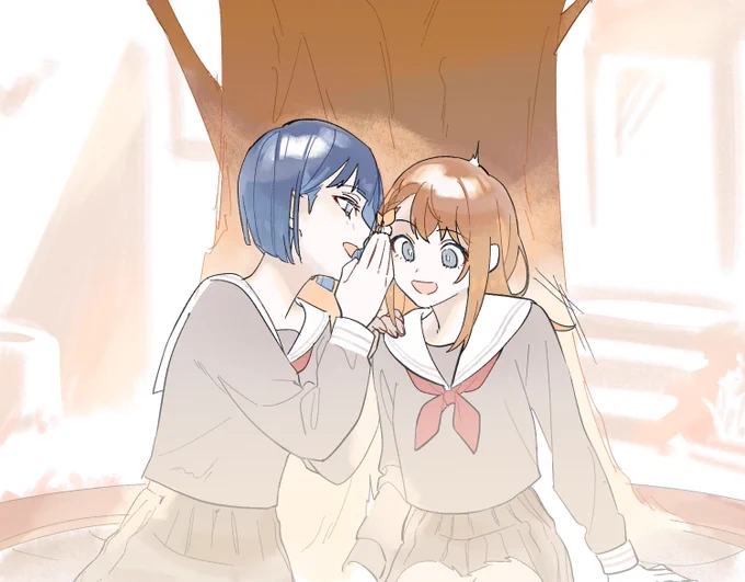 なんか内緒話してるはるみの 
