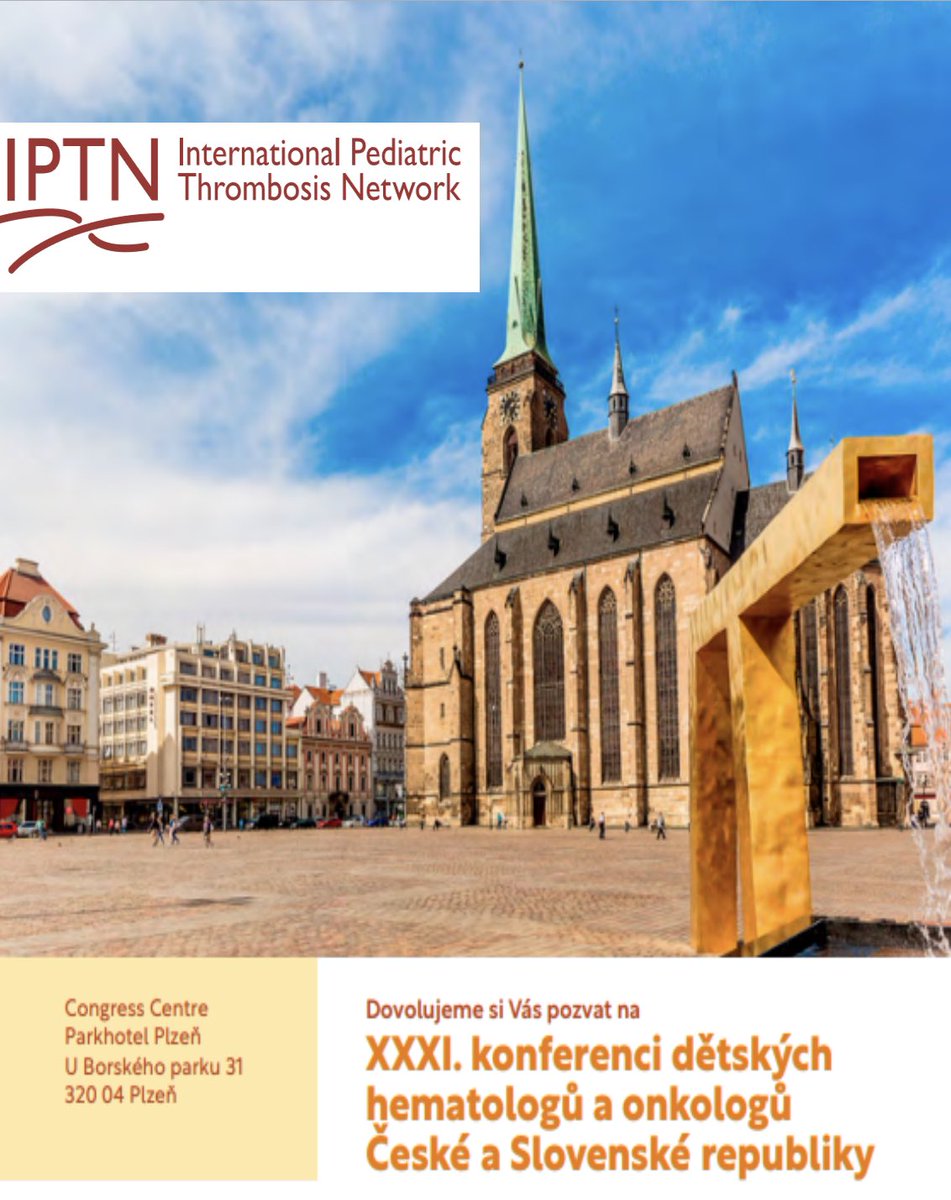 Grateful to give a presentation at the Czech and Slovak Pediatric Hematology and Oncology Conference in Pilsen about the IPTN: international collaboration will improve the care of children with #thrombosis