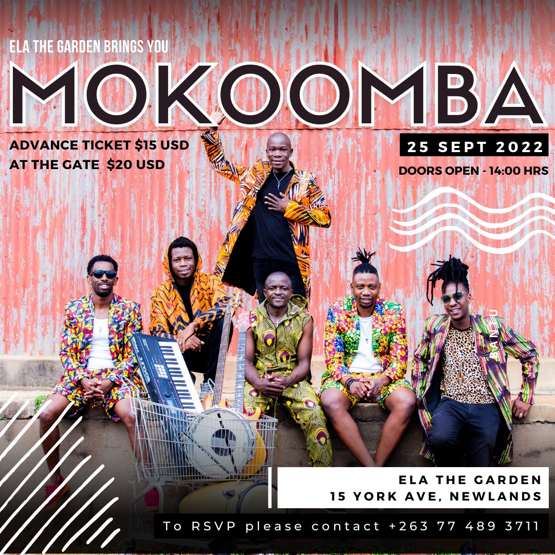 Mokoomba's tweet photo. ☆Lets make a date, next Sunday, we are doing a family concert for the first time in Harare at @ela_the_garden !
Doors open at 2pm. 
*kids free 
#livemusic #food #sundowners
#awesomeband. 
You can book your #advance tickets from Monday. https://t.co/DDePKjULz7